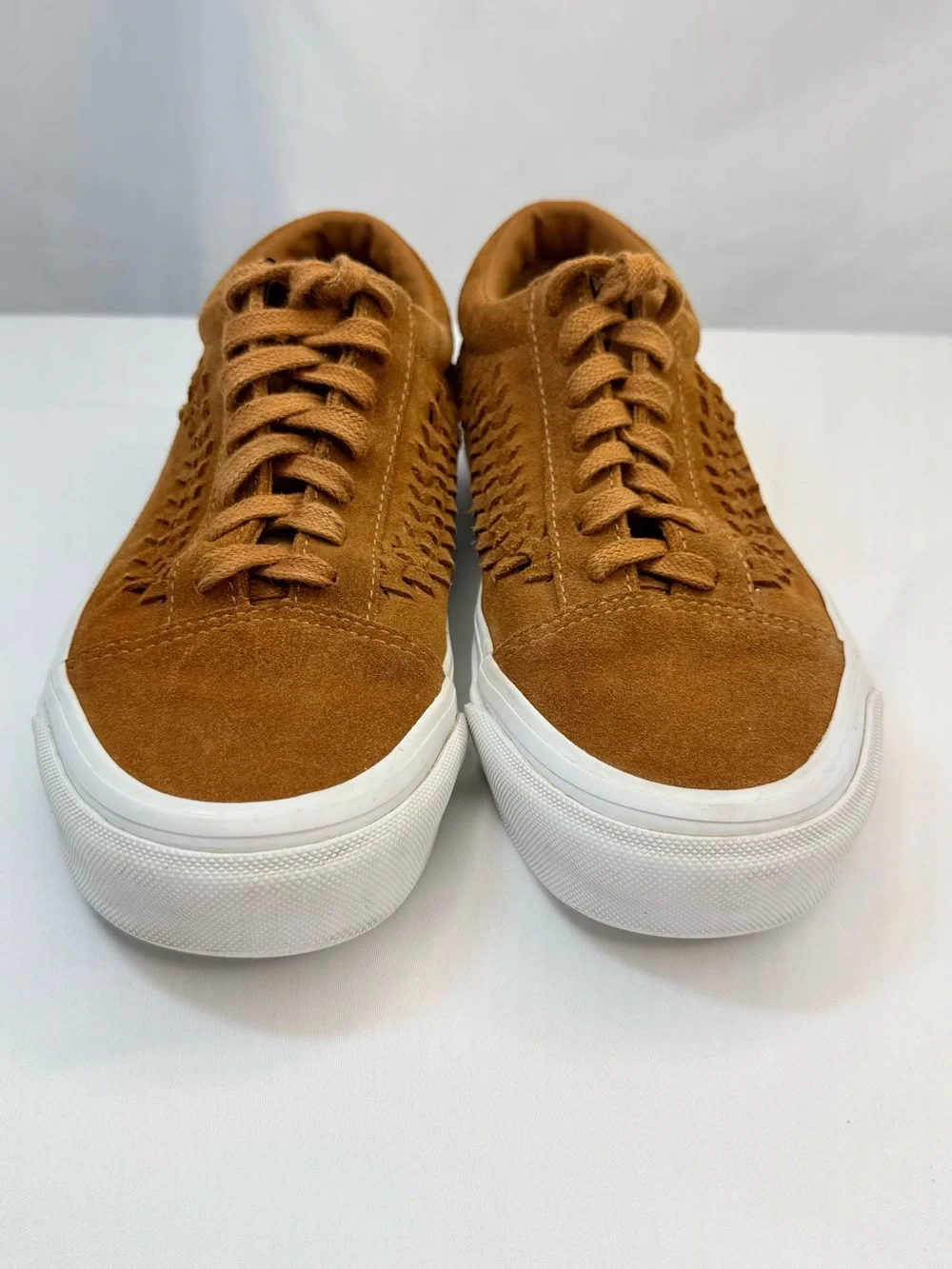Vans Old Skool Weave DX Mens 5.5/Womens 7 Low-Top Glazed Ginger Suede Sneakers